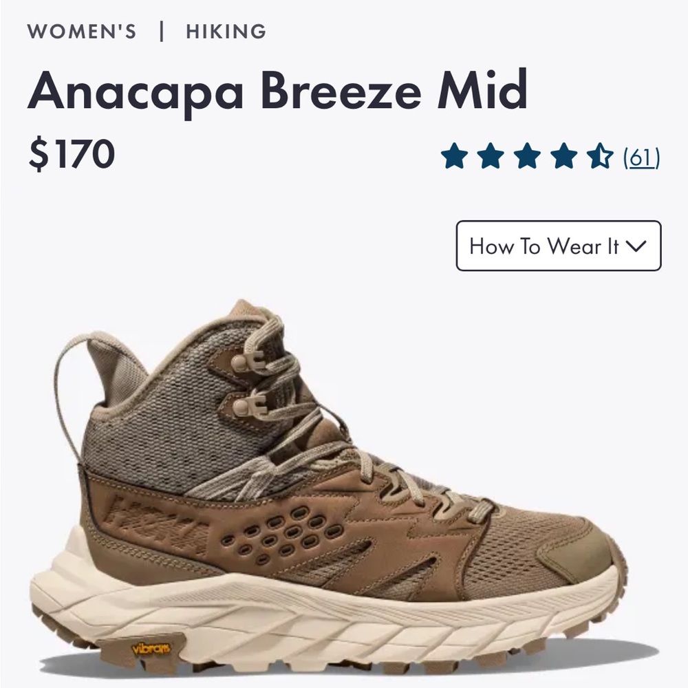 HOKA Anacapa Breeze Mid size 8.5